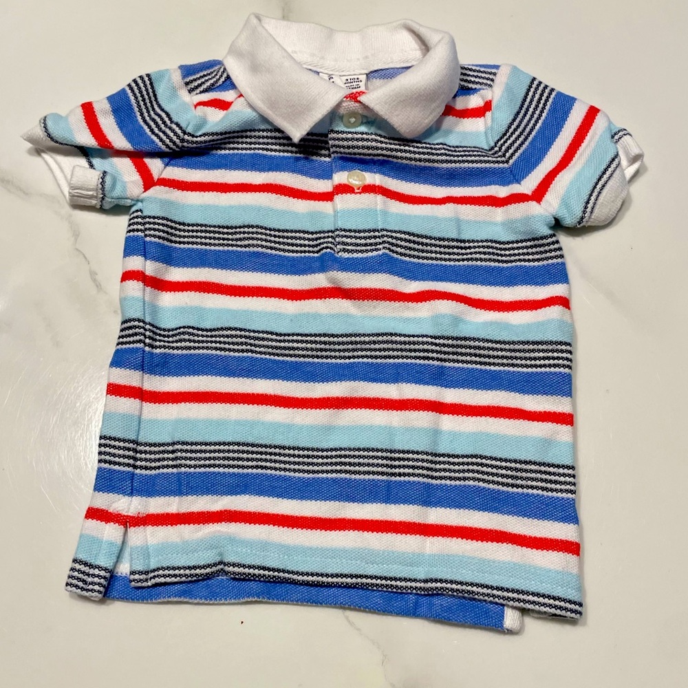 - Janie and Jack Striped Boys Polo - Size 3-6 Months | Classic Babywear